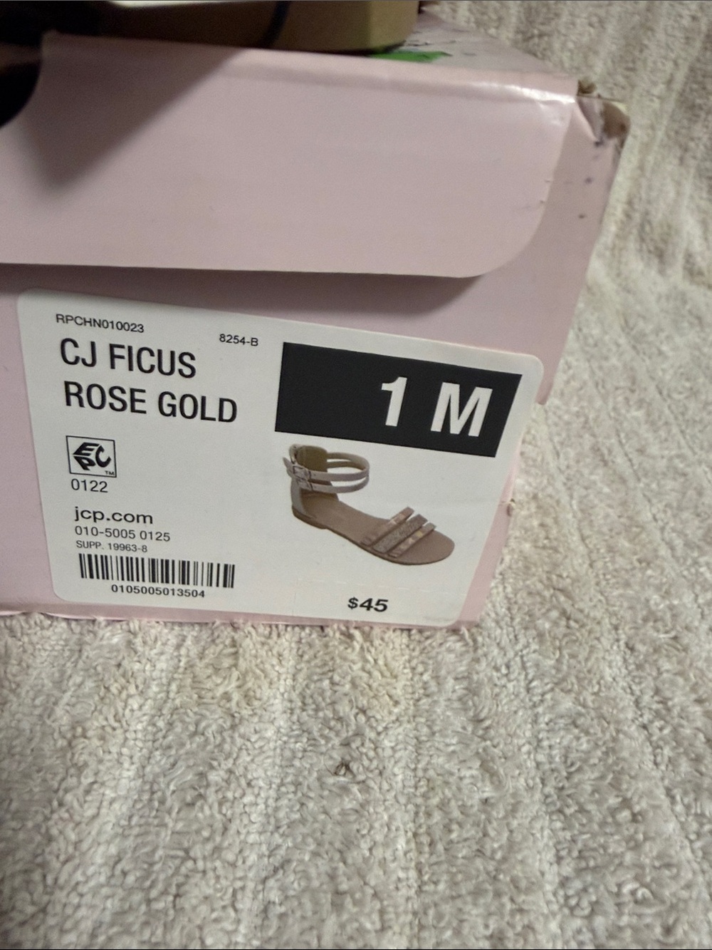 CJ Ficus Kids' Rose Gold Strappy Sandals